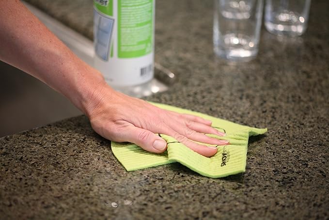 Skoy Bundle, 2-Pack Scrub, and 4-Pack Swedish Dishcloth, Reusable Cleaning Products for Kitchen and Household, Planet-Friendly, Dishwasher Safe Soft Scrub, Monochromatic Colors