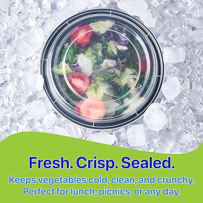 Meal Prep Containers Round [10 Set] x [38 oz] with Lids, 1 compartment, Stackable, Reusable, Leakproof, Food Safe, Microwave, Freezer & Dishwasher Safe for Food Prep Storage (10 Set, 38 oz)