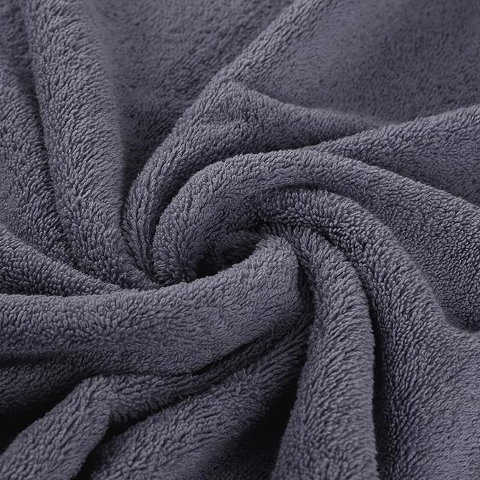 Classic Turkish Towels CTT - Luxury 6 Piece Towel Set, 100% Turkish Cotton, Quick Drying, Highly Absorbent & Comfy, Includes 2 Bath Towels, 2 Hand Towels & 2 Washcloths | (Grey)