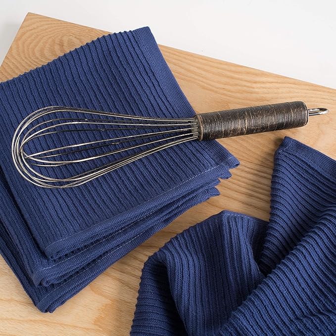 Now Designs Ripple Kitchen Dishcloth, Set of 4, Indigo Blue