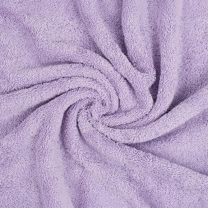 American Soft Linen Premium 3 Piece Towel Set, 1 Bath Towel 1 Hand Towel 1 Washcloth, 600 GSM 100% Cotton Turkish Towels for Bathroom, Lilac Towel Set