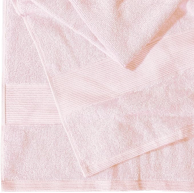 Belizzi Home Premium Cotton Oversized 2 Pack Bath Sheet 35x70-100% Pure Cotton - Ideal for Everyday use - Ultra Soft & Highly Absorbent - Machine Washable - Pink