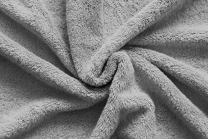 American Veteran Towel, Hand Towels for Bathroom Set of 4, 100% Cotton Turkish Hand Towel Sets, Soft Hand Face Towels, Light Grey Hand Towels