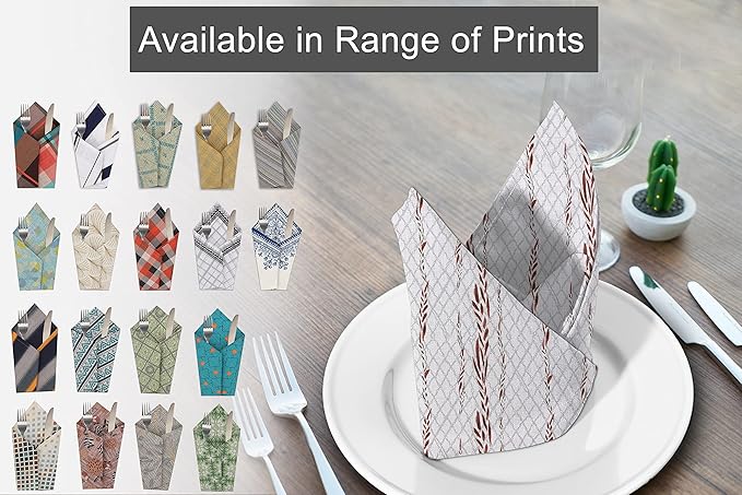 RUVANTI Cloth Napkins Set of 6 Cotton 100%, 18x18 Inches Napkins Cloth Washable, Soft, Absorbent. Cotton Napkins for Parties, Christmas, Thanksgiving, Weddings, Dinner Napkins Cloth - Wheatable