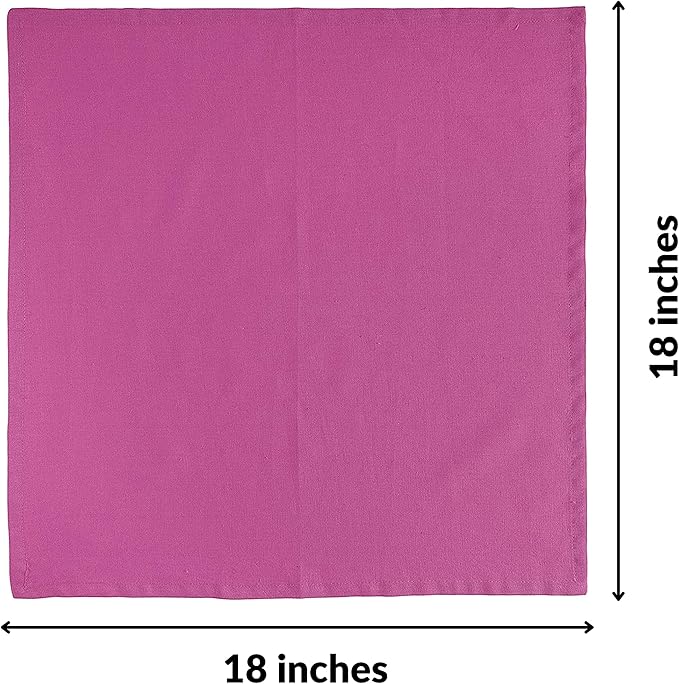 Fingercraft Dinner Cloth Napkins, Cotton Linen Blend Fabric 12 Pack Easter Special, Premium Quality, Mitered Corners for Every Day Use Napkins are Pre Shrunk and Good Absorbency Magenta Easter Color