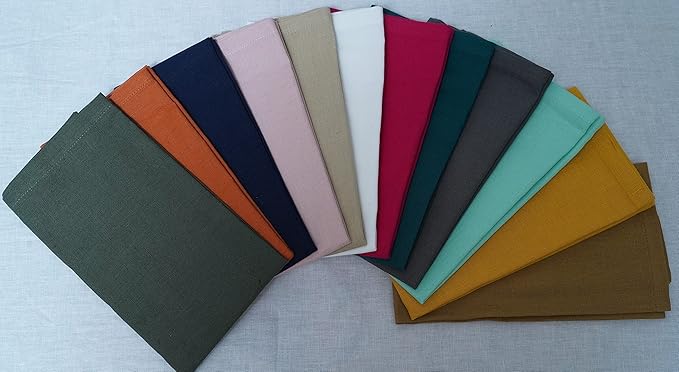Multicolor Cloth Napkins Set of 12 Cotton Linen Everyday Dinner Napkin -Easter Spring Summer Holiday Party Gift - Soft Durable Rusable Washable Absorbent Reusable Napkin 18 x18 Assoterd Multi Pack