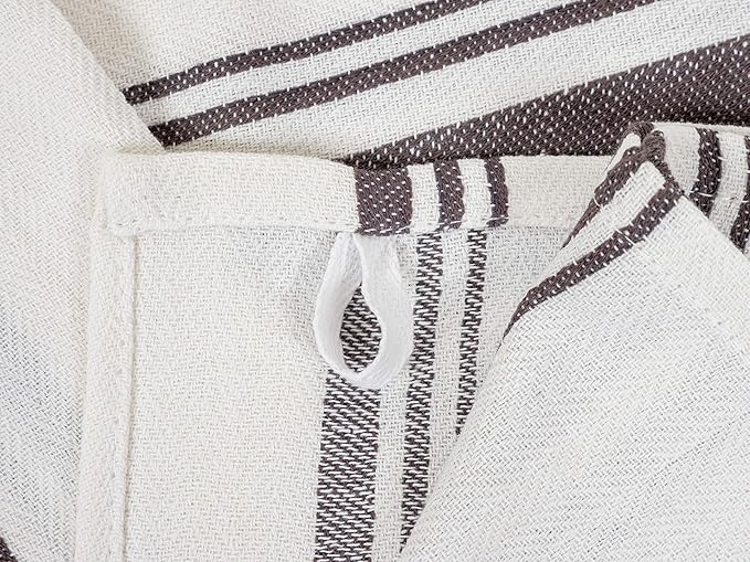 KAF Home Assorted Flat Kitchen Towels - Set of 10, 18 x 28 Inch (Gray)