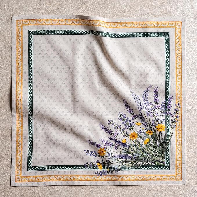 Maison d' Hermine Cloth Napkins Set of 6 100% Cotton Everyday Reusable Square Napkins Cloth Washable Dinner Party Wedding Restaurant Gifts for Mothers Day Spring/Summer(Fanny Lavender, 20" x 20")