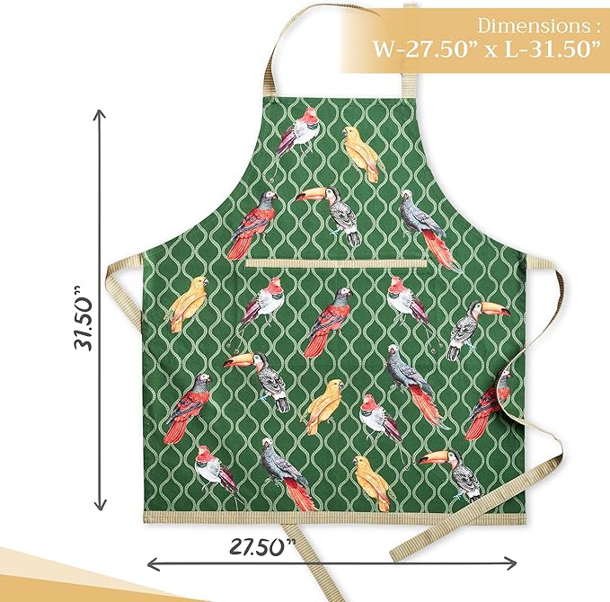 Maison d' Hermine 100% Cotton Apron for women with Pocket Kitchen Chef Apron for Men Cooking Mothers Day Gifts