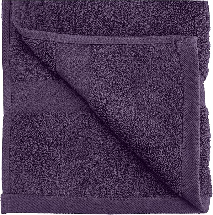 HERCULEAN Premium Bath Towels 24 x 48 Pack of 6 | Quick Dry and Highly Absorbent | 100% Cotton Terry Towels for Bathroom - Perfect for Shower - Pool and Spa - Luxury Soft Towels - Plum