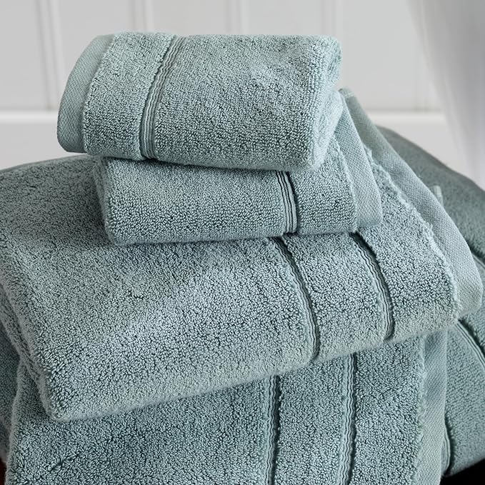 Springtree Home Luxury Turkish Cotton Bath Towels Set | 100% Turkish Cotton | Premium Bath Towels | Ultra Soft Thick Plush & Highly Absorbent | Luxury Hotel & Spa Bathroom Towels | Chinois Green
