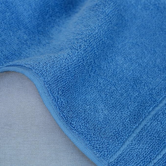 Tens Towels Pack of 6 Hand Towels, 100% Cotton, Lighter Weight, Quick to Dry, 16 x 28 Inches, Super Soft & Absorbent, Perfect for Bathroom & Kitchen, Blue