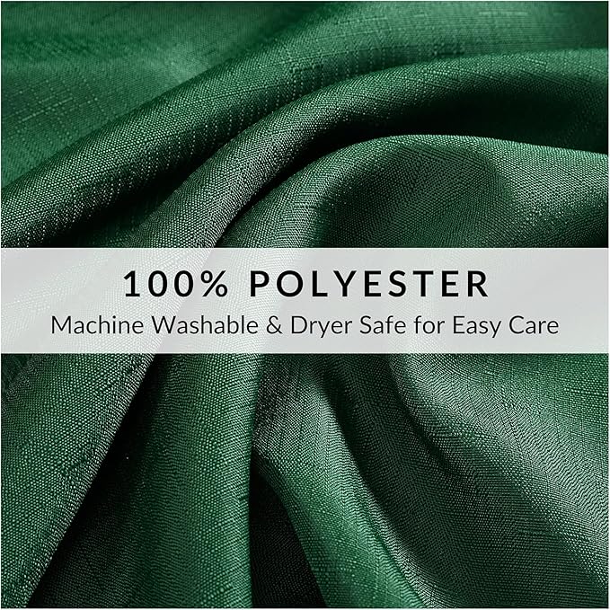 Elrene Home Fashions Alison Eyelet Border Design Cloth Wrinkle Resistant Fabric Placemat, Set of 4, 13"x19", Forest