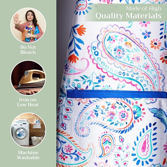 Maison d' Hermine 100% Cotton Apron for women with Pocket Kitchen Chef Apron for Men Cooking Mothers Day Gifts
