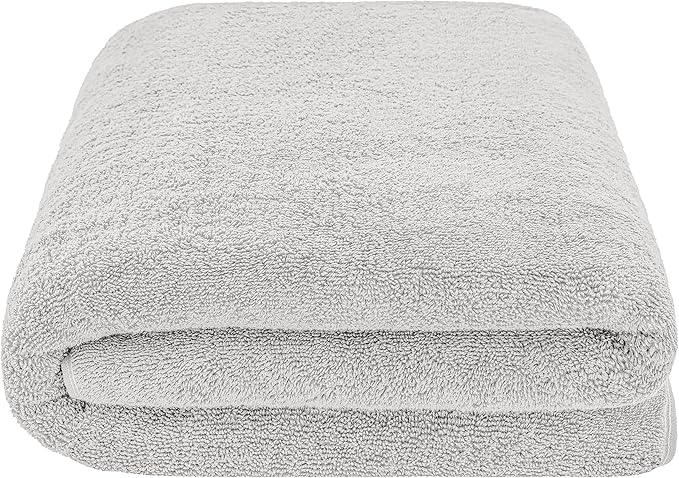 Cotton Paradise 100% Cotton 40x80 Oversized Bath Sheet, Extra Large Turkish Bath Towels for Bathroom, Silver Grey Bathsheet