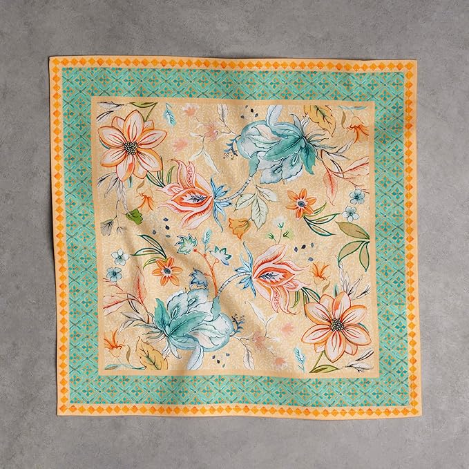 Maison d' Hermine Cloth Napkins Set of 4 100% Cotton Everyday Reusable Square Napkins Cloth Washable Dinner Wedding Restaurant Gifts for Mothers Day Spring/Summer (Luxury Loft - Peach, 20" x 20")