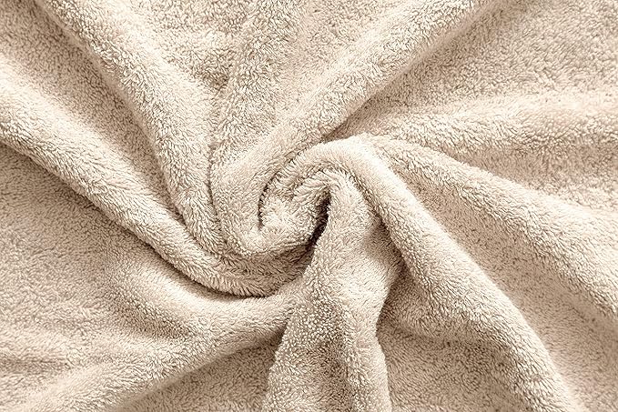 American Veteran Towel, Hand Towels for Bathroom Set of 4, 100% Cotton Turkish Hand Towel Sets, Soft Hand Face Towels, Beige Hand Towels