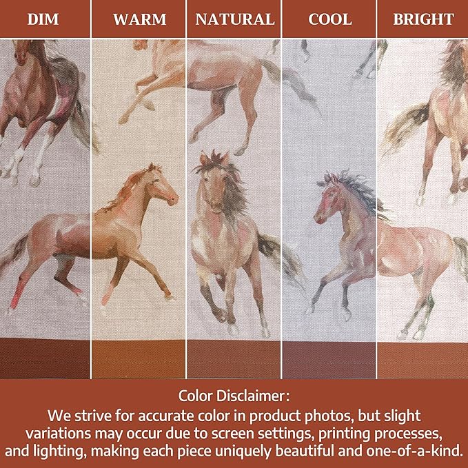 Maison d' Hermine Cloth Napkins Set of 4 100% Cotton Everyday Reusable Square Napkins Cloth Washable Dinner Party Wedding Restaurant Gifts for Mothers Day Spring/Summer (Free Horse, 18" x 18")