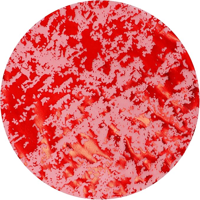 Snowkingdom 24 Pcs Red Placemats, 13 Inch Round Disposable Table Mats with Metallic Foil Mesh Glitter Design, Elegant Party Supplies for Valentine’s Day, Christmas, Wedding, Birthday Dinner Decor