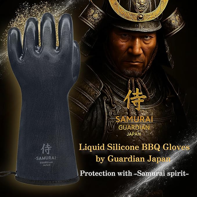 Premium Liquid Silicone Oven Gloves – Food Grade, Heat Resistant Gloves for Cooking, Grilling, Baking, and BBQ | Designed in Japan