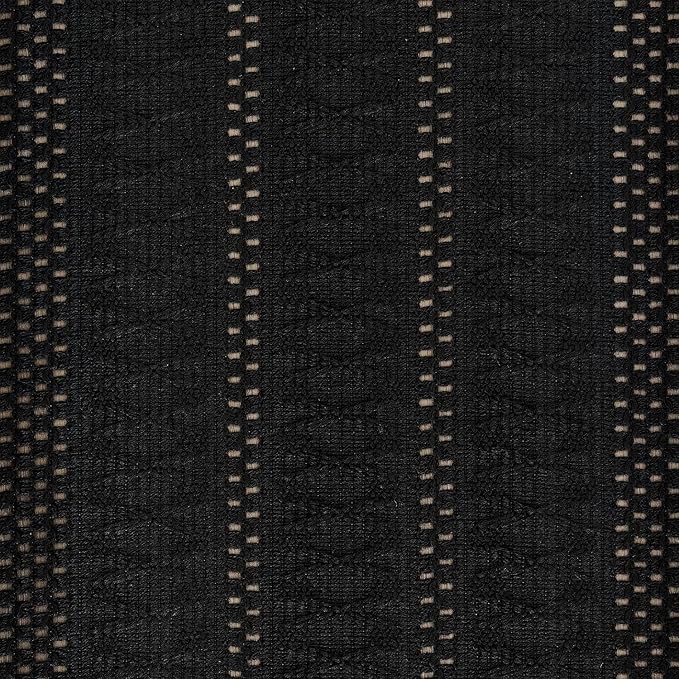 ZeeMart Macrame Style Boho Table Runner, Black Table Runners 108 Inches Long, Farmhouse Woven Home Decor, 12x108 Inch, Black
