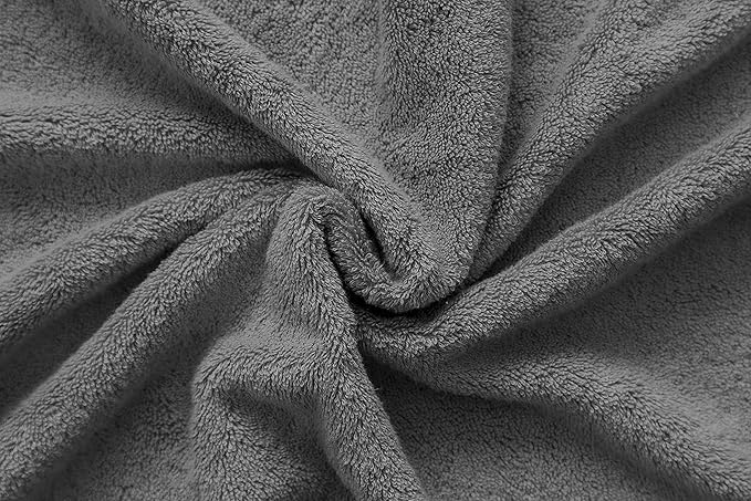 Hotel & Spa Quality Super Absorbent & Soft, Cotton, 6 Piece Turkish Towel Set for Kitchen & Decorative Bathroom Sets Includes 2 Bath Towels 2 Hand Towels 2 Washcloths, Charcoal Grey