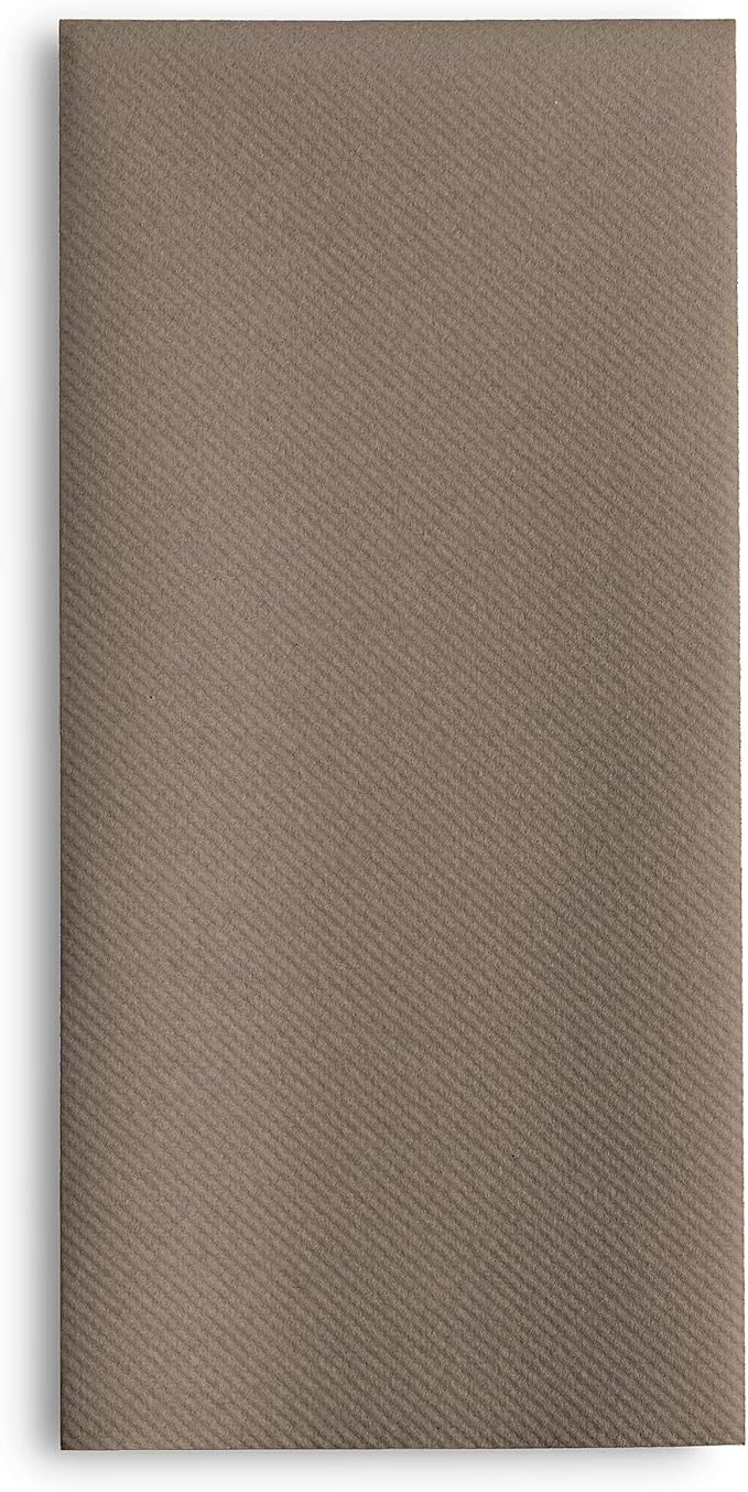 100 Linen-Feel Colored Paper Napkins - Decorative Cloth-Like Beige Dinner Napkins - Soft And Absorbent. For Kitchen, Party, Wedding, Bathroom Or Any Occasion. (Pack of 100)