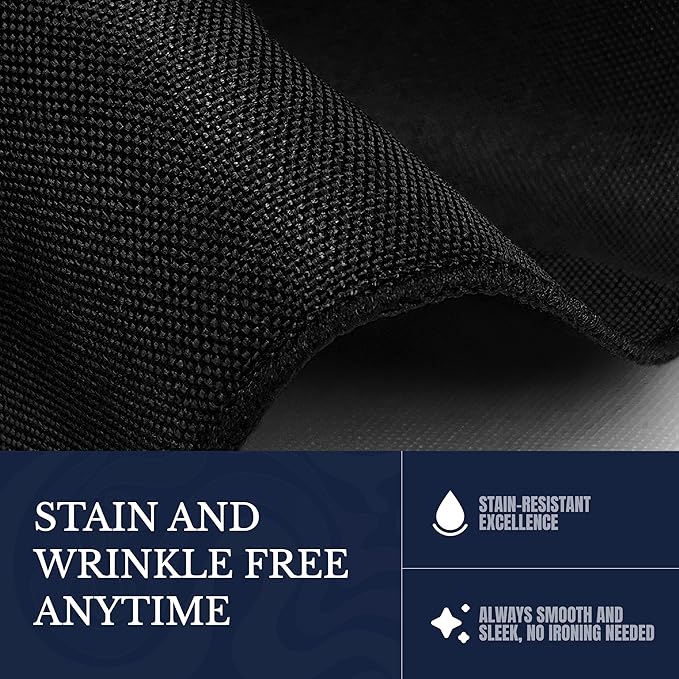 Wealuxe [24 Pack, Black] 100% Polyester Soft Durable Washable Cloth Table Napkins 17 x 17 Inch Great for Restaurants, Dinners and Parties