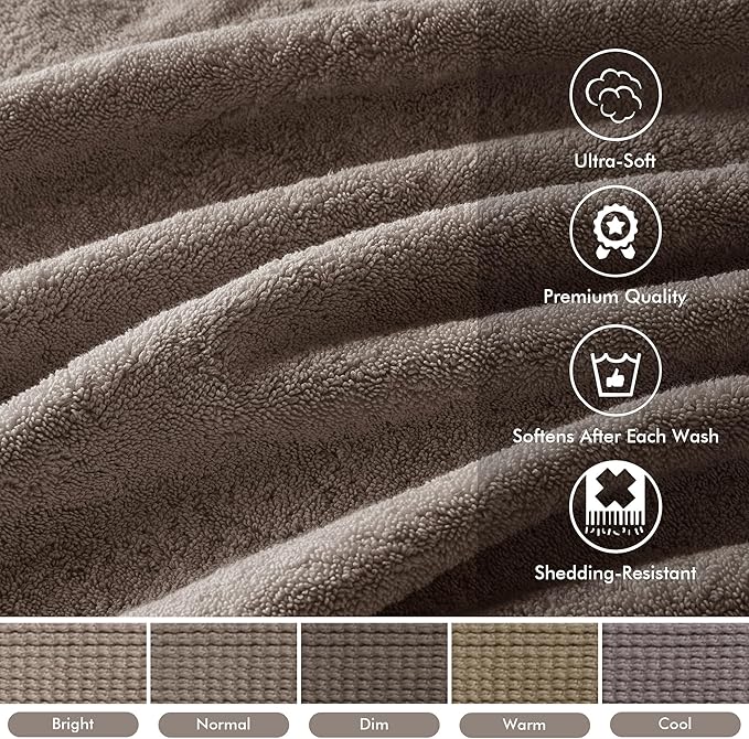 Madison Park 800GSM Bathroom Towel Set of 8 100% Cotton Bath Towel Set for Bathroom Luxurious Highly Absorbent 2 Bath Towels 2 Hand Towels 4 Washcloths Quick Dry Spa Quality Mocha