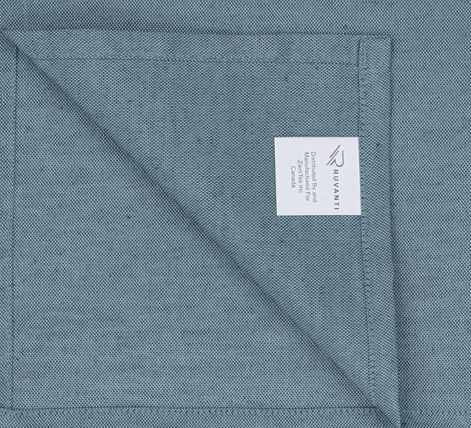 Ruvanti Cloth Napkins Set of 12, 18x18 Reusable Napkins Cloth Washable, Soft & Durable Table Napkin, Poly Cotton Fabric Dinner Napkins for Parties, Christmas, Thanksgiving, Weddings - Teal