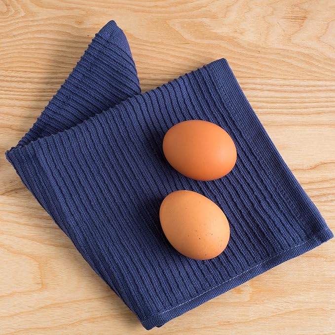 Now Designs Ripple Kitchen Dishcloth, Set of 4, Indigo Blue