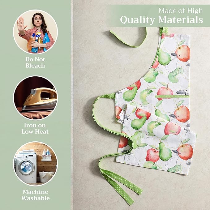 Maison d' Hermine 100% Cotton Apron for women with Pocket Kitchen Chef Apron for Men Cooking Mothers Day Gifts