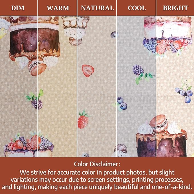 Maison d' Hermine Cloth Napkins Set of 4 100% Cotton Everyday Reusable Square Napkins Cloth Washable Dinner Party Wedding Restaurant Gifts for Mothers Day Spring/Summer (Cakes, 18" x 18")
