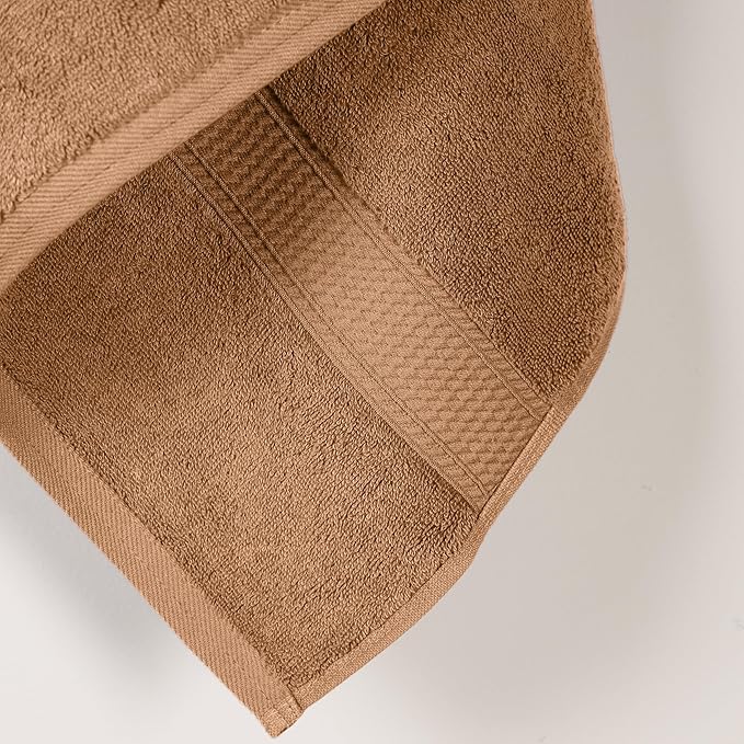 SUPERIOR - 900GSM BATH RT Egyptian Cotton Solid Towel Set, 2PC Bath, Rust, 2 Count
