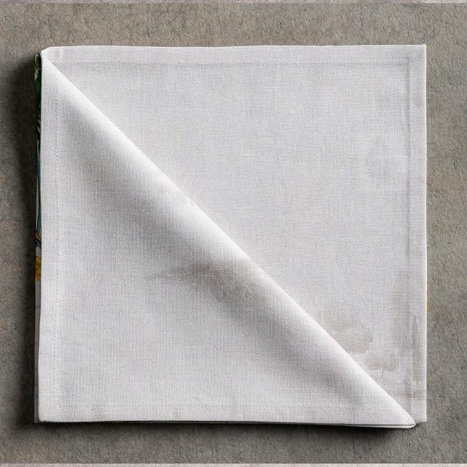 Maison d' Hermine Cloth Napkins Set of 4 100% Cotton Everyday Reusable Square Napkins Cloth Washable Dinner Party Wedding Restaurant Gifts for Mothers Day Spring/Summer (Basse Cour, 20" x 20")