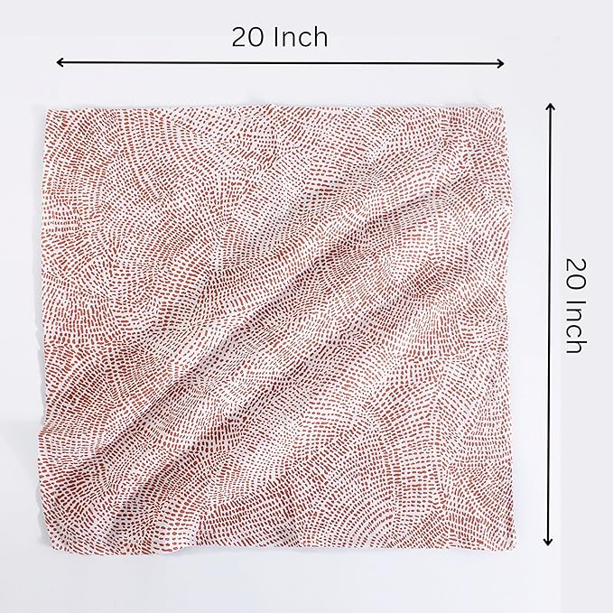 FINGERCRAFT Cloth Napkins, Set of 12 Cotton Linen Blend Printed Dinner Napkins Cloth Mitered Corner Perfect for Parties Dinners Weddings Cocktail Christmas Easter 20x20 Abstract Dot