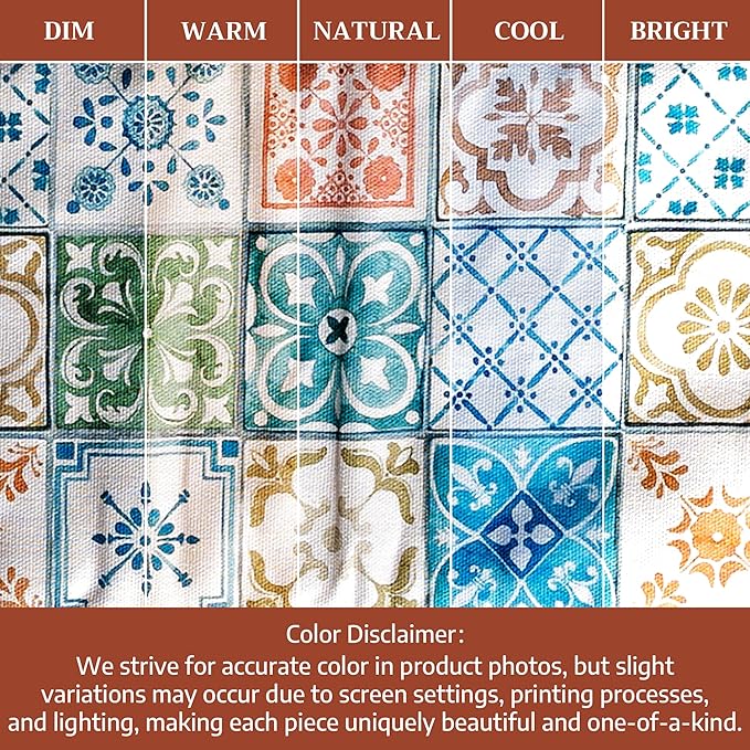 Maison d' Hermine Double Oven Mitts 100% Cotton 7"x35" Double Oven Mitt Heat Resistant BBQ Cooking Gloves with Loop Baking Grilling Gifts for Mothers Day Spring Summer (Agrume)