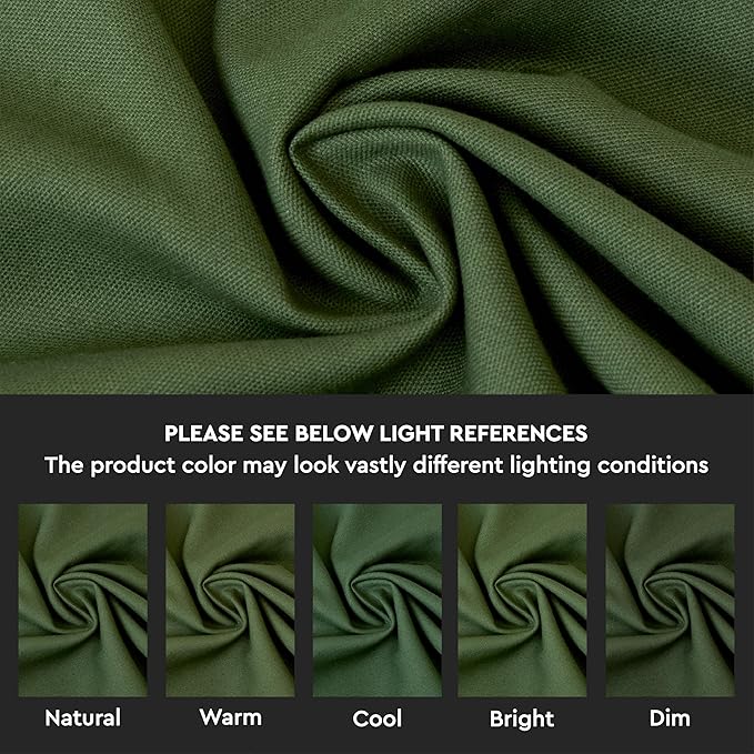 Encasa XO Leaf Green Cloth Napkins Set of 6, 17"x17" | Solid Color Cotton Dinner Napkins | Washable & Reusable Wedding Napkins for Holiday Dinners, Party, & Everyday Table Decor