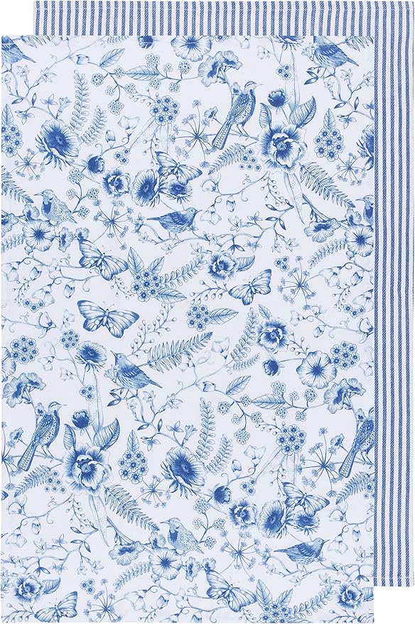 Now Designs Juliette Printed and Woven Kitchen Towels, Set of 2