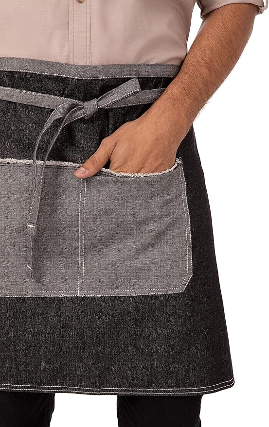 Chef Works Bronx Bib Apron with Scoop Neck