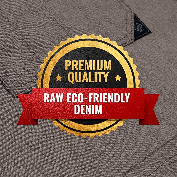 Under NY Sky Essential Beige Denim Apron – Cross-Back with Leather Reinforcement – Adjustable for Men and Women – Pro Chef, Tattoo Artist, Baker, Barista, Bartender, Server Aprons
