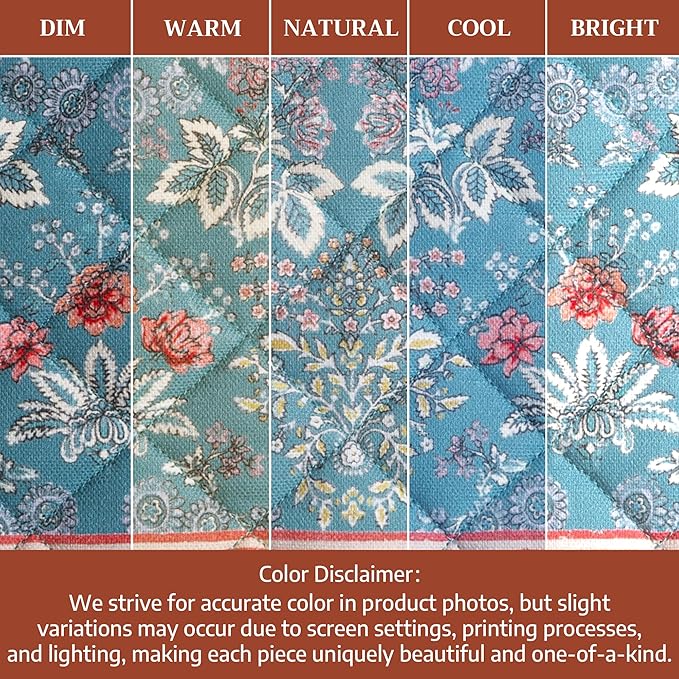Maison d' Hermine Pot Holders 100% Cotton Heat Resistant Potholders 8" x 8" Hot Pads with Loop BBQ Cooking Baking Gifts for Mothers Day Handling Hot Pans Spring/Summer (Pack of 2, Marquise)