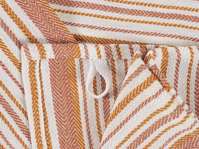 KAF Home Assorted Flat Kitchen Towels - Set of 10, 18 x 28 Inch (Orange)