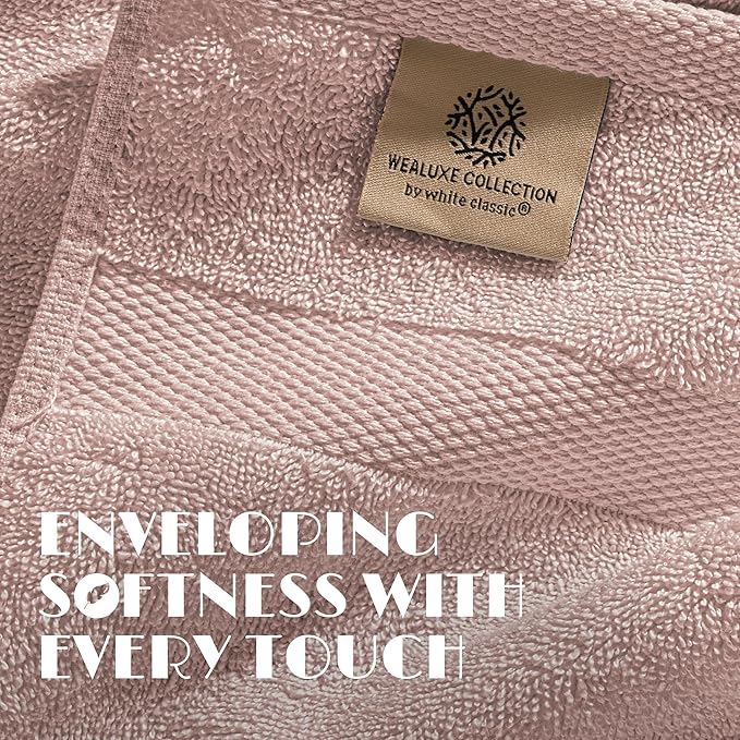 White Classic Luxury Soft Bath Sheet Towels - 650 GSM Cotton Luxury Towels Extra Large 35x70 | Highly Absorbent and Quick Dry | Hotel Quality, Pink, 2 Pack