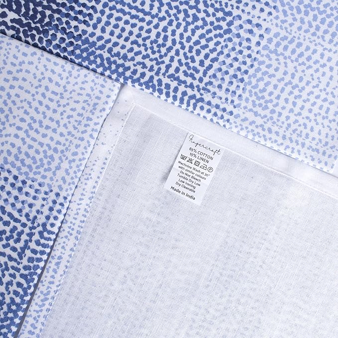FINGERCRAFT Cloth Napkins, Set of 4 Cotton Linen Blend Printed Dinner Napkins Cloth Mitered Corner Perfect for Parties Dinners Weddings Cocktail Christmas Easter 20x20 Blue Ombre