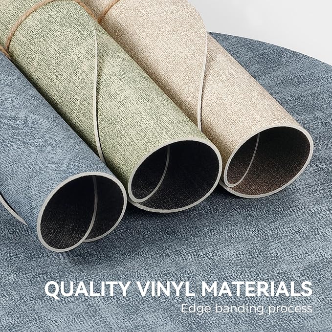 13" Round Placemats Set of 4, NCUE Dual-Sided Faux Leather Heat Resistant Table Mats, Waterproof Oilproof Washable Protective Table Placemats with Coaster, Wipeable Vinyl for Indoor & Outdoor Use