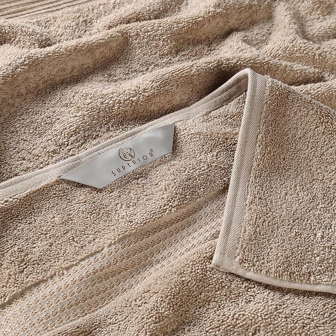 Superior Egyptian Cotton 2-Piece Bath Sheet Towel Set, Oversized Body Towels For Adults And Kids, Large Towel For Bath, Shower, Guest Bathroom, Spa, Gym, Resort, Essentials, Airbnb, Taupe