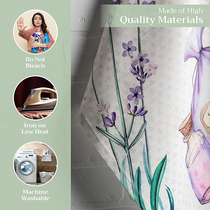 Maison d' Hermine Kitchen Towels Set of 3 100% Cotton 27.50" x 20" Reusable Cloth Tea Dish Towels Absorbent with Hanging Loop for Kitchen Gifts for Mothers Day Spring/Summer (Fanny)