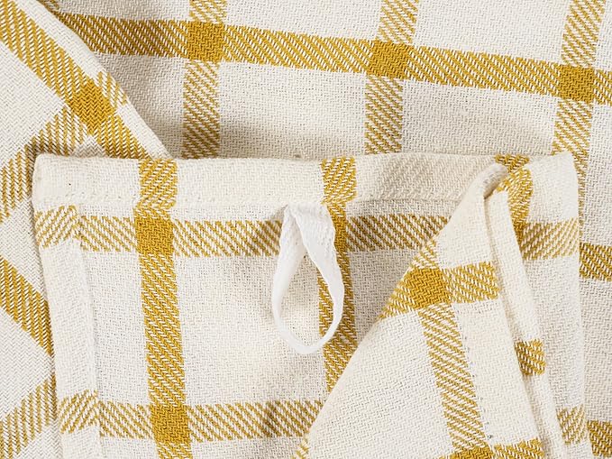 KAF Home Assorted Flat Kitchen Towels - Set of 10, 18 x 28 Inch (Honey)