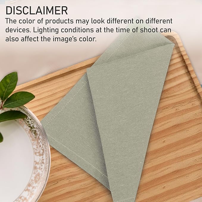 Ruvanti Cloth Napkins Set of 12, 18x18 Reusable Napkins Cloth Washable, Soft & Durable Table Napkin, Poly Cotton Fabric Dinner Napkins for Parties, Christmas, Thanksgiving, Weddings - Olive Branch